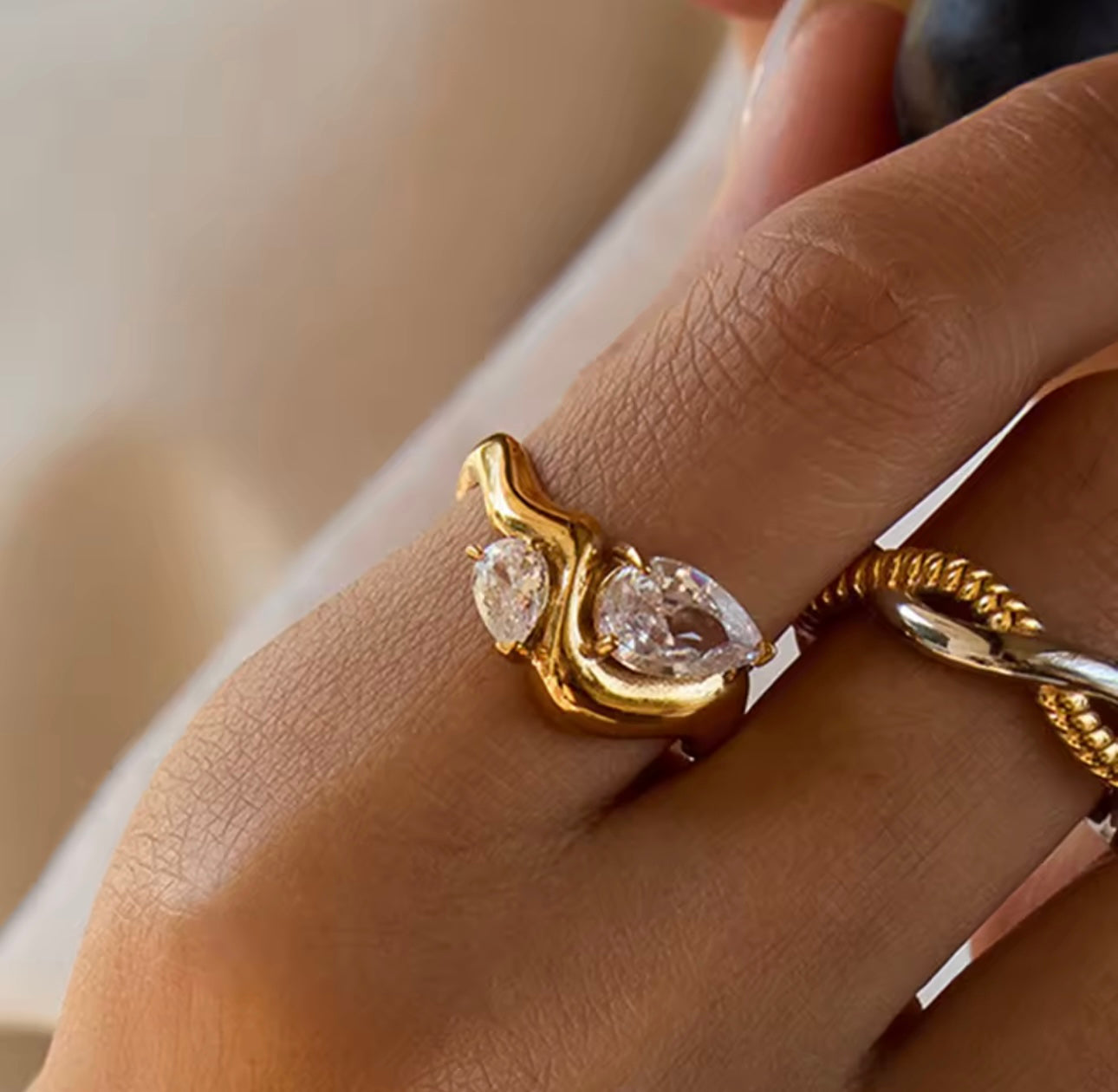 Wave Duo Ring