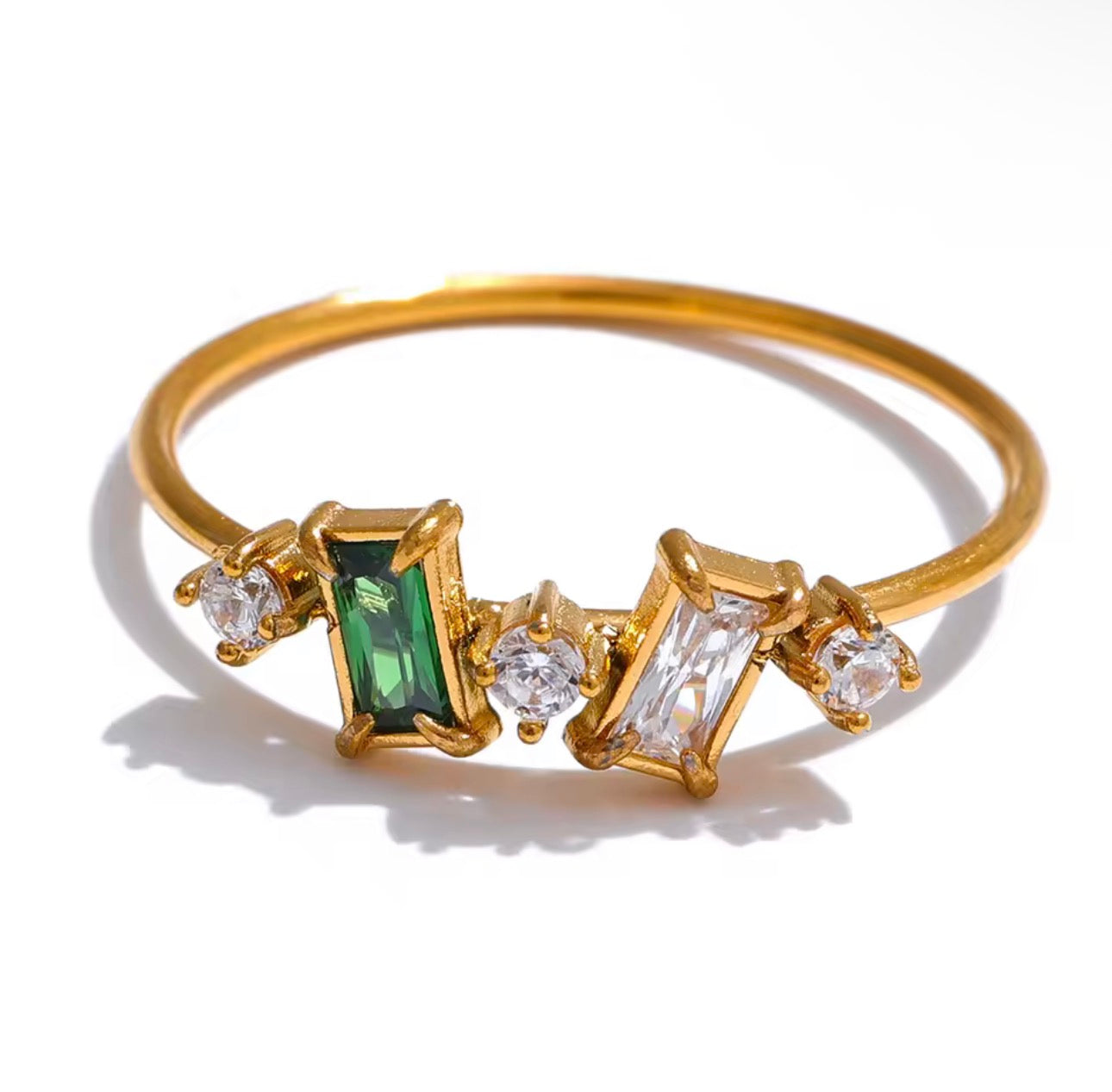 Multicolor Baguette Ring