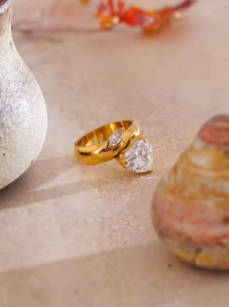 Heart Crystal Ring