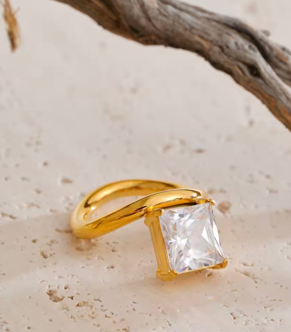 Square-Cut Statement Ring