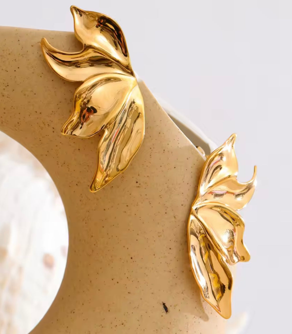 Sculptural Gold Earrings