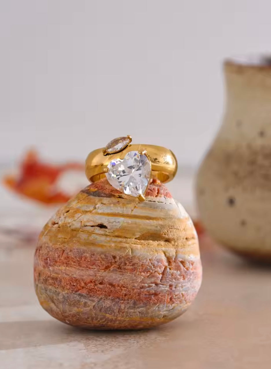 Heart Crystal Ring